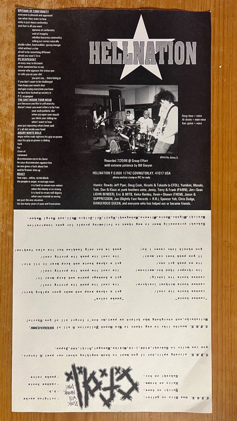 Dischi in vinile: Hellnation, Chaotic Formidable Destructive League - Split EP – Usato da Gais venduto da soundcave57 2