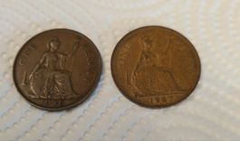 2x one Penny 1946 und 1967