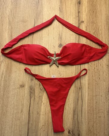 Sommerliche Bikini in Rot, Gr. XS