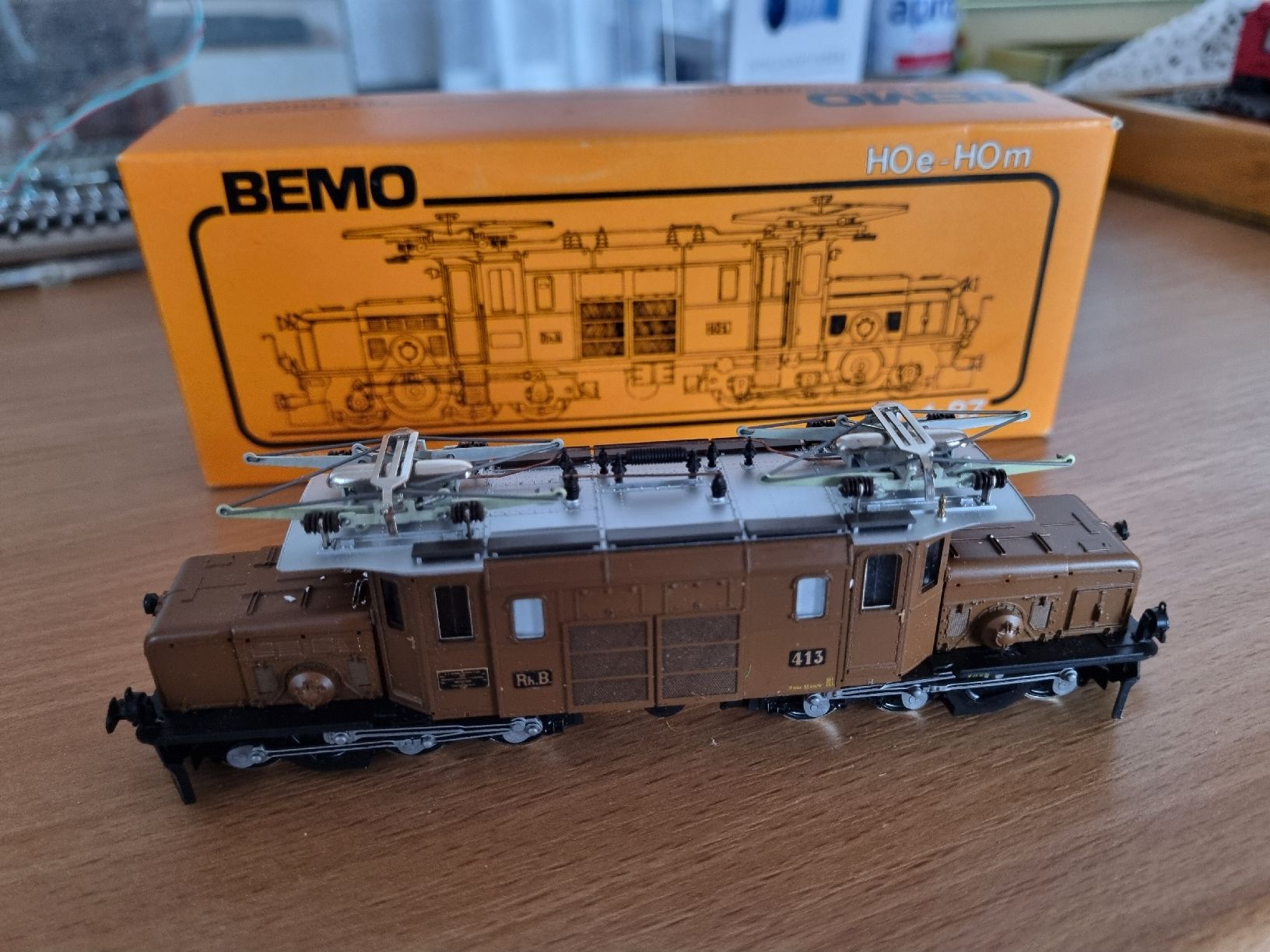 Bemo Modellini di ferrovie: Bemo H0e RhB Ge 4/4 II 413  – Usato da Schafisheim venduto da Ruki3