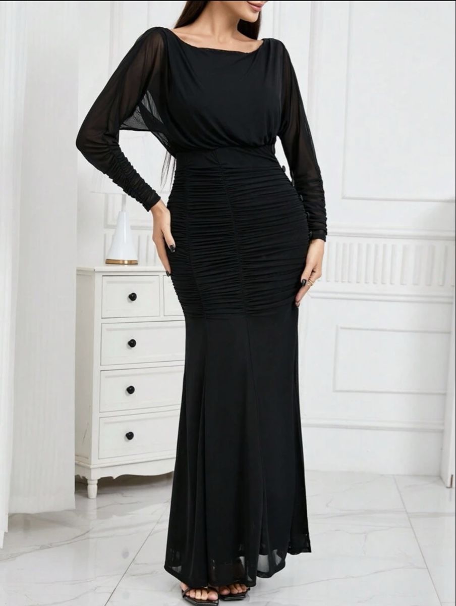 Shein Kleider: Elegantes, langes, schwarzes Abendkleid, Grösse 36 – Neu (gemäss Beschreibung) aus Lengnau BE von b.bulduk 1