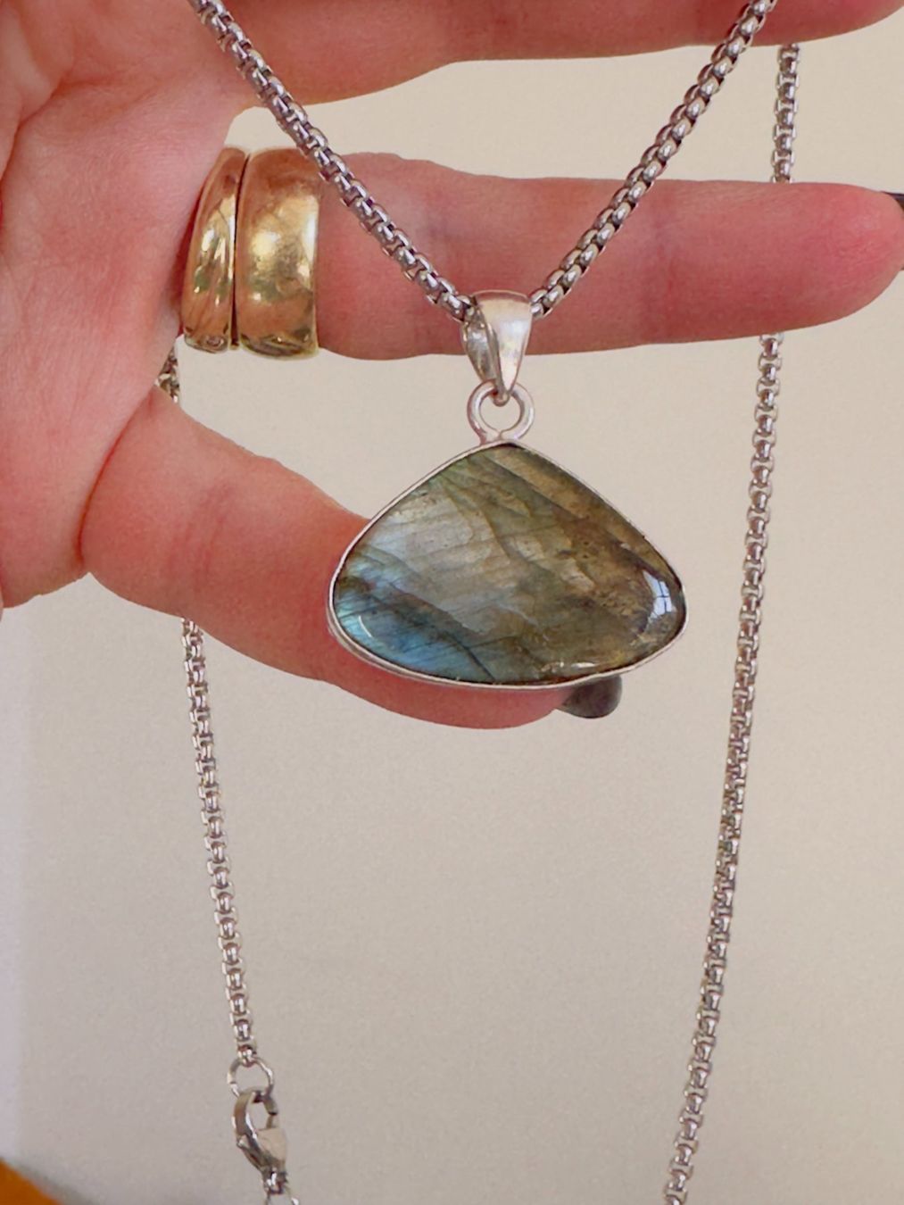 Catenine: Labradorite necklace – Nuovo e nell'imballaggio originale da Genève venduto da AGBERG 8