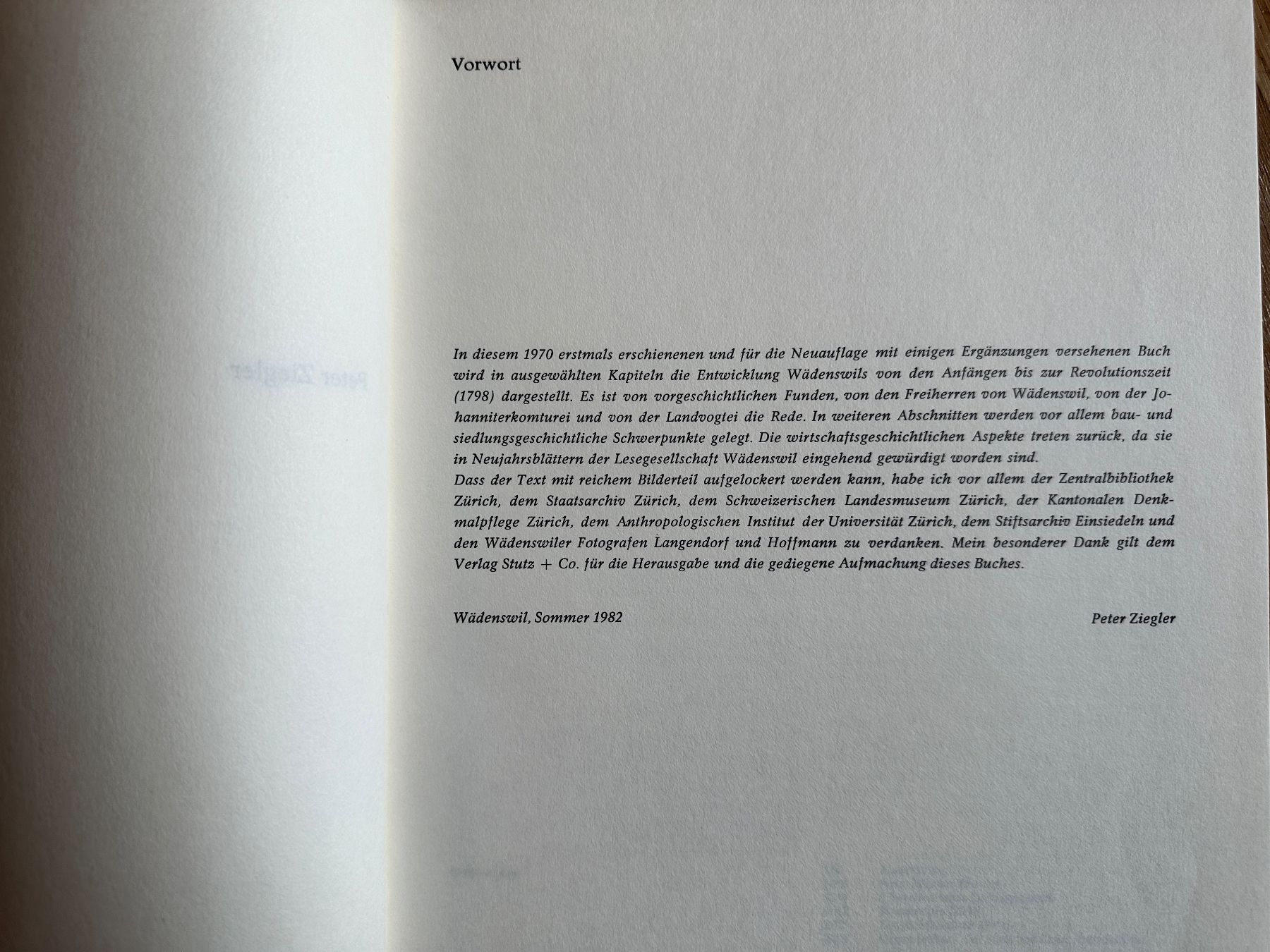 Libri: Peter Ziegler: Wädenswil. 2 Bde. – Usato da Zürich venduto da allp 2