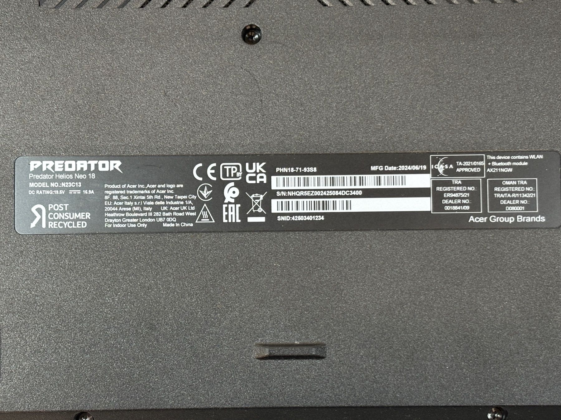 Acer Notebooks: Notebook 18" Acer Predator Helios Neo 18, Core i9, DEFEKT – Defekt aus Lachen SZ von alcom-electronics 6