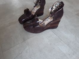 Vintage Reproduktion Plateau Schuhe 40s Style,Miss L.Fire