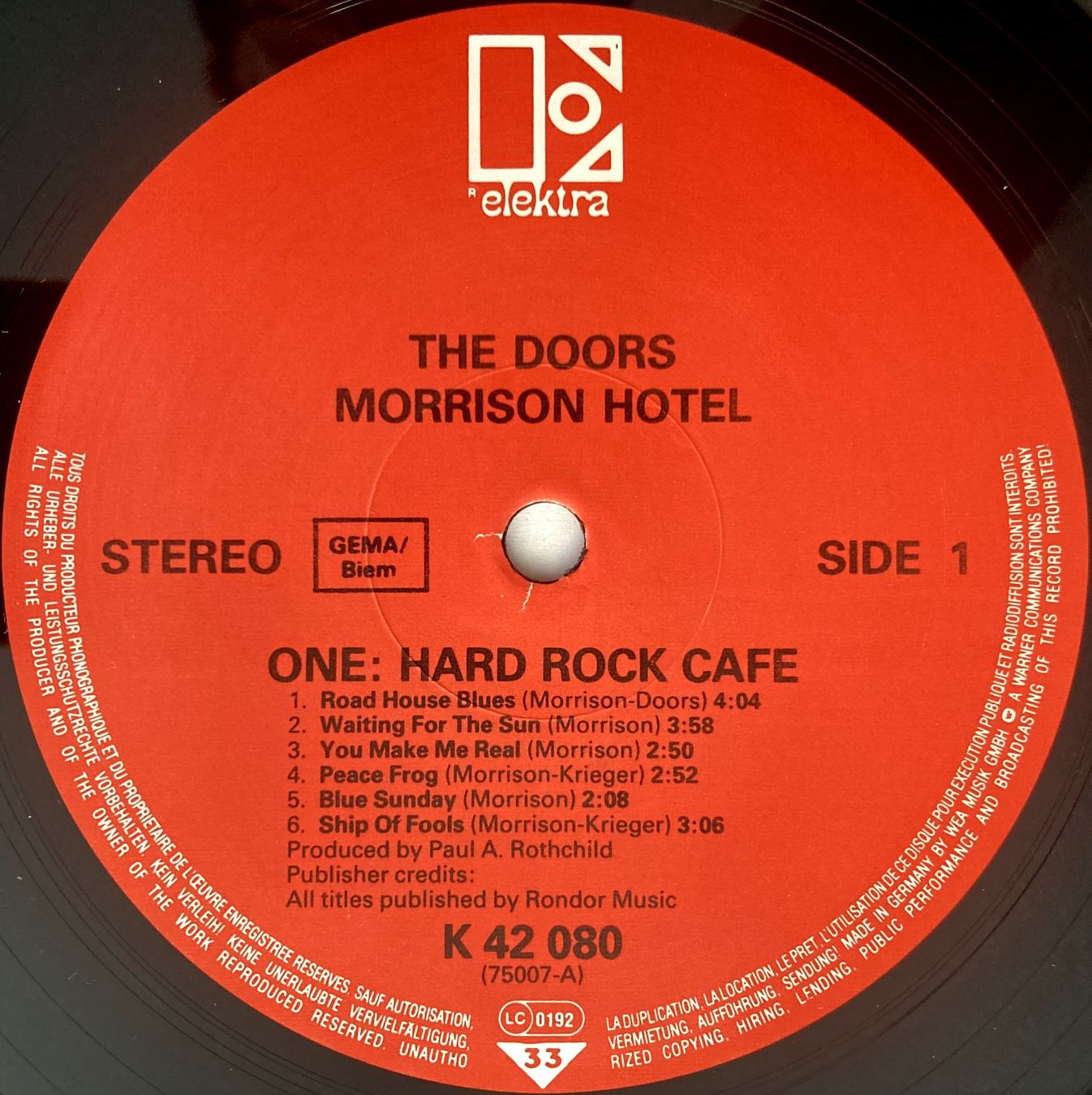 Dischi in vinile: THE DOORS - MORRISON HOTEL – Usato da Bottens venduto da hotter-than-hell 2