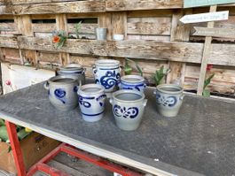 Schmalztopf Buttertopf Steingut