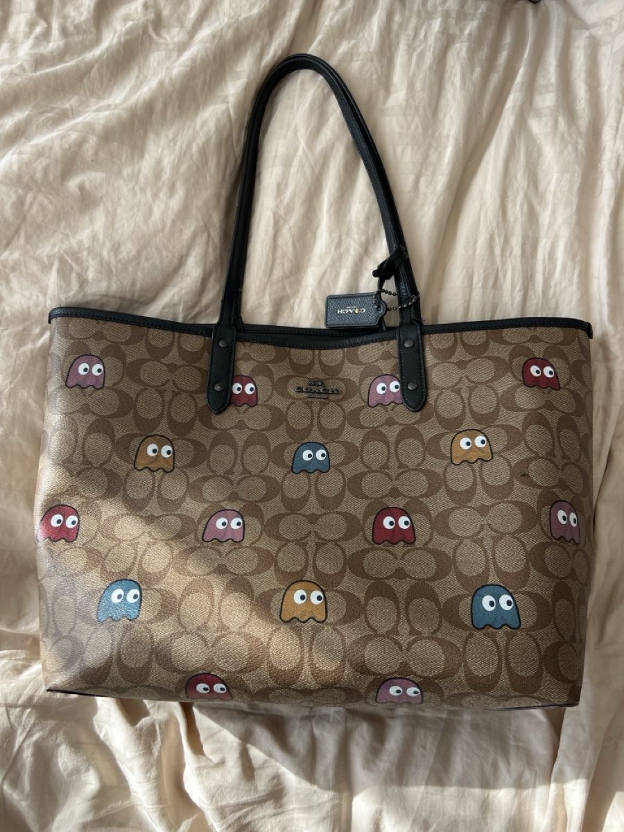 Coach Pac-Man Reversible Tote Bag with Pouch - Stylish! (54) (Gebraucht ...