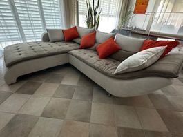 Ecksofa beige/braun sehr guter Zustand