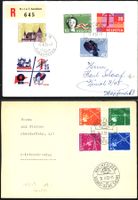 1937/63:  Posten mit 17 Satzbriefen, inkl. 2 PTT Faltblätter