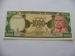 1000 Sucres, Ecuador, Juni 8 1988, Banknote, UNC Zustand