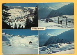 4-Bild-AK BLATTEN NATERS Skigebiet Belalp - Skiliift