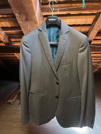 Etro Anzug Gr. 48 Schurwolle Paisleyfutter