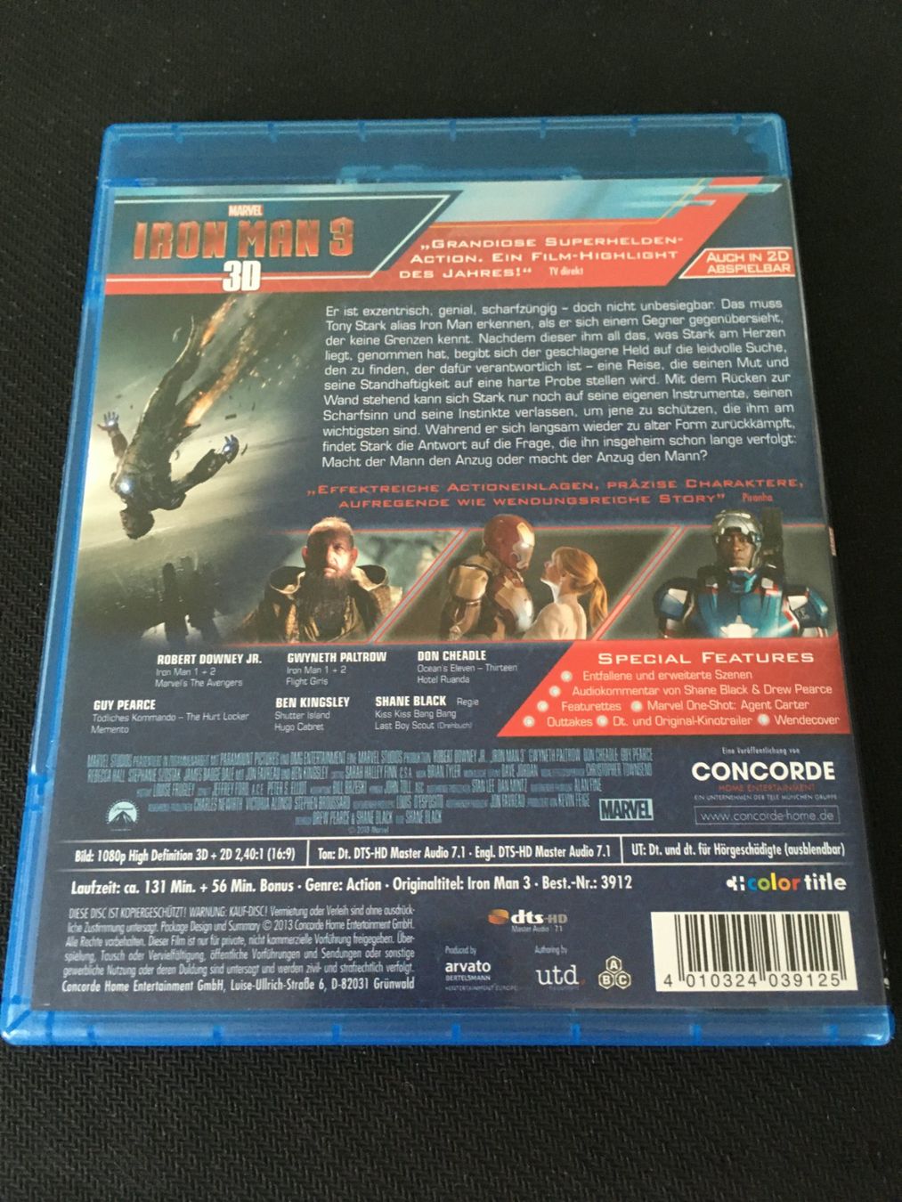Tutti i DVDs: Iron Man 3 in 3D - Blu-ray – Usato da St.Gallen venduto da MedienJoe 1