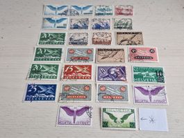 Ansammlung Flugpost, nicht bestimmt, ab 1.-