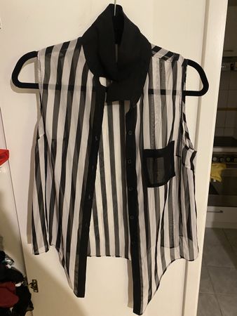 Durchsichtige Bluse Schwarz&Weiss