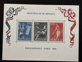 Principauté de Monaco - Lot de 3 timbres Philexfrance Paris 