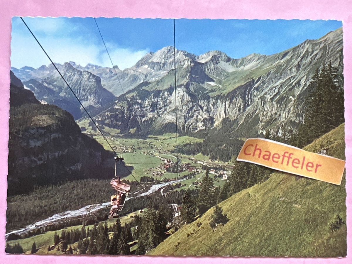 Ansichtskarten: Kandersteg.  Sessellift  – Gebraucht aus Zürich von Chaeffeler