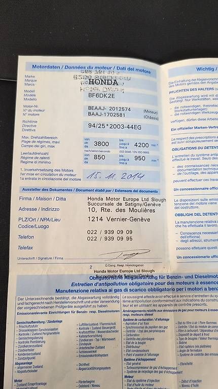 Motoren: Aussenborder Honda BF6 DK2E – Gebraucht aus Männedorf von Gian.franchi 4