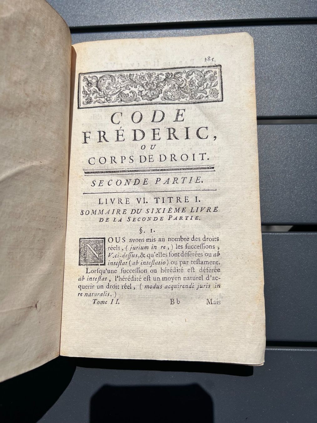 Libri: CODE FRÉDÉRIC, ou Corps de Droit, 1751/52, complet – Usato da Ebikon venduto da altiplano 6