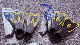 Schnorchelset aus 1 Flosse/Maske/Schnorchel