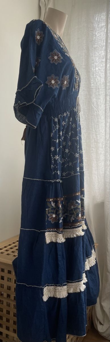 Vestiti: Tolles Boho Kleid, Denim-Jeanslook – Nuovo (secondo la descrizione) da Zürich venduto da Caracol1998 2