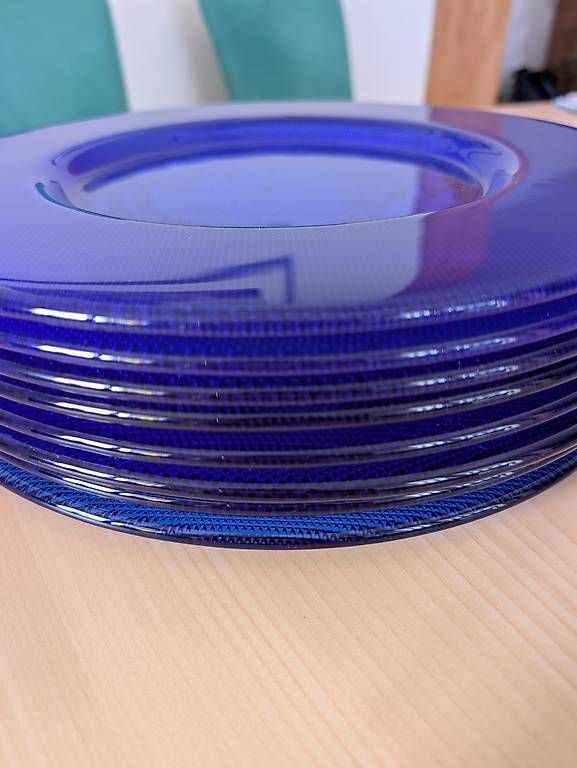 Assiettes: Platzteller / grosse Glasteller blau – D'occasion à Ebikon par isa_xjb2 1