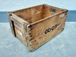 alte Holzkiste COOP Transportkiste