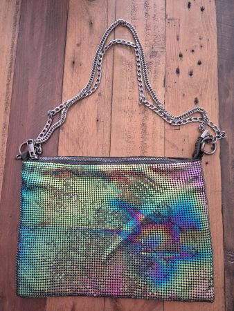 Magnifique petite sacoche avec sequins muticoles