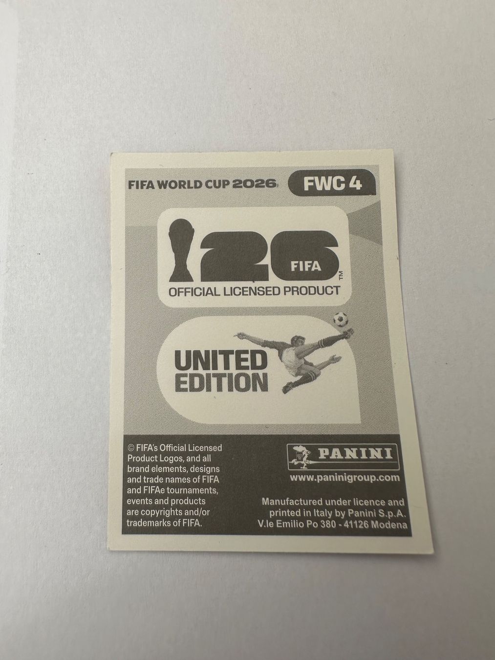 Panini Carte collezionabili: PANINI FWC 4 – Usato da Payerne venduto da mike_lth 1