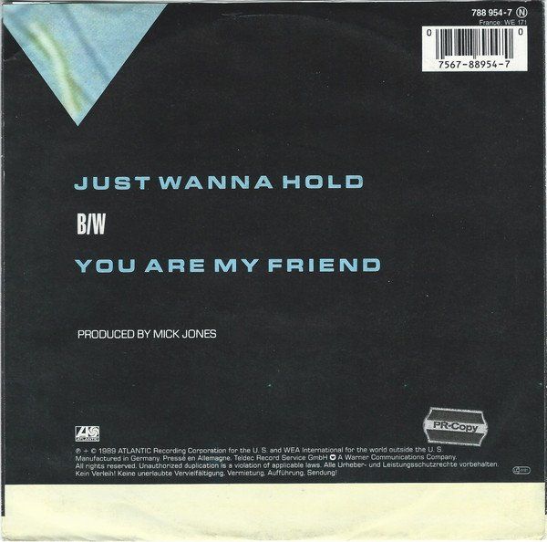 Dischi in vinile: Jones Mick: Just Wanna Hold 7" – Usato da Steinhausen venduto da Vilivinili 1