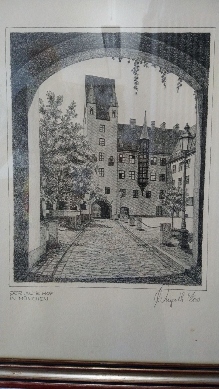 Grafica & Litografie: Der alte Hof in München – Usato da Kreuzlingen venduto da 123peter 1