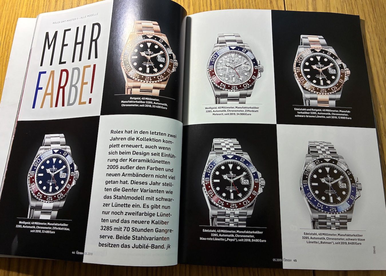 Zeitschriften & Magazine: Rolex GMT-Master 2 Test – Gebraucht aus Baden von Goldbaum 1