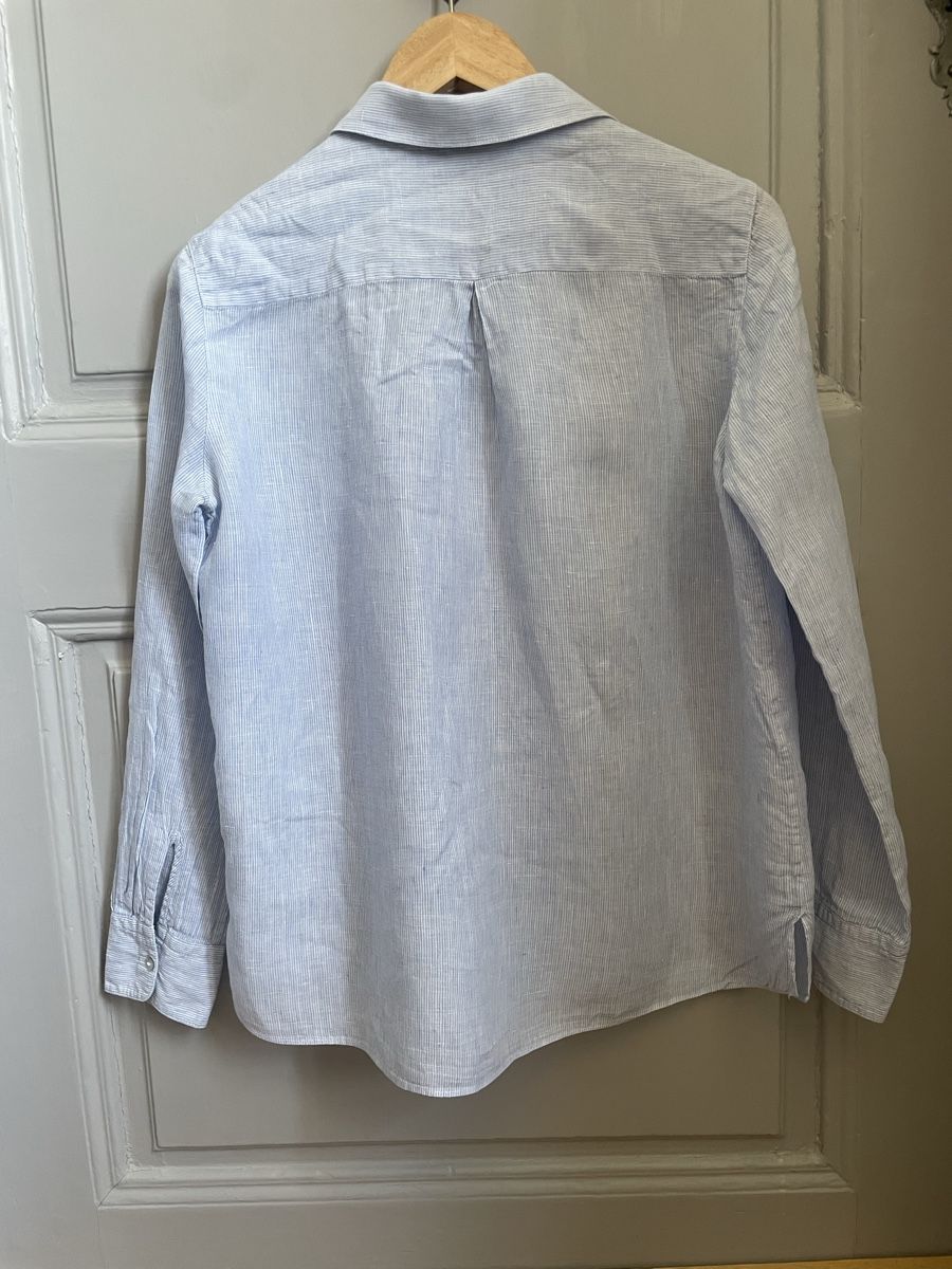 Massimo Dutti Chemisiers: Chemise Massimo Dutti bleu rayée taille 36 lin – D'occasion à Fribourg par Mymikrakra01 2