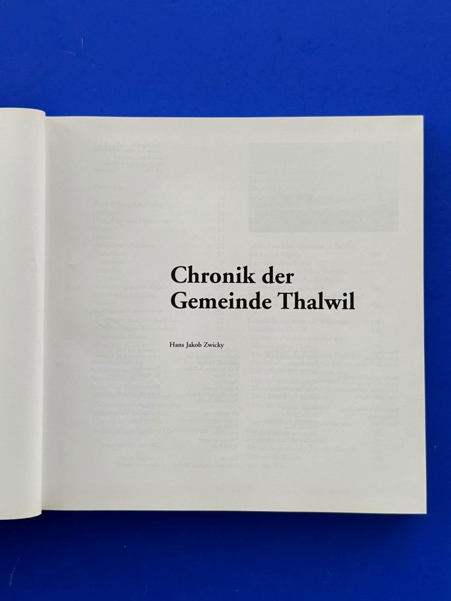 Libri: Chronik der Gemeinde Thalwil. 1995 – Usato da Adliswil venduto da buch_und_kunst 1