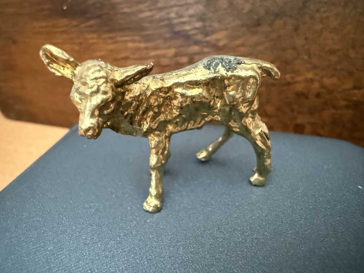 Statuette: Vintage Metall Lamm Statuette – Usato da Lamone venduto da LaCantinaMagica
