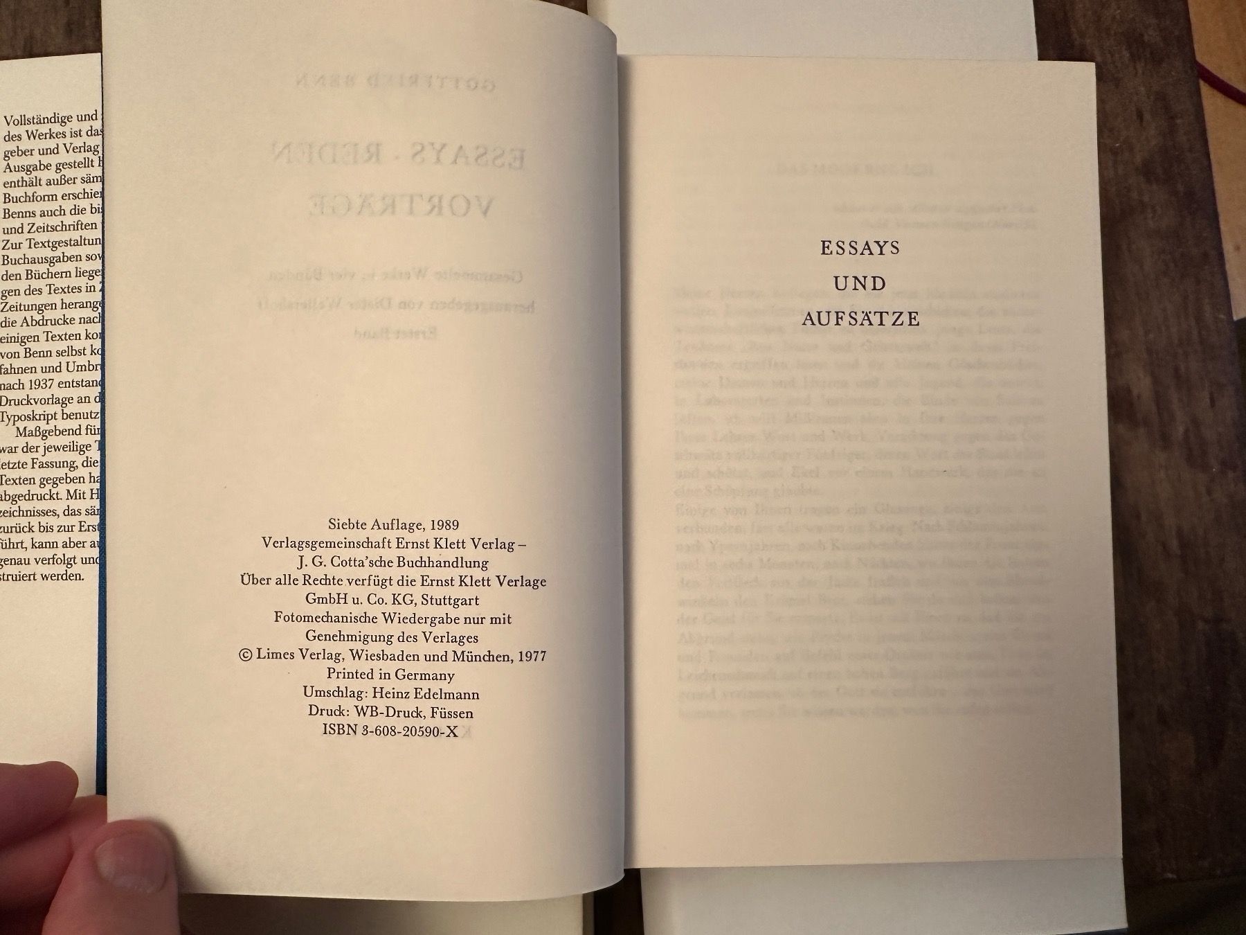 Libri: Gottfried Benn: Gesammelte Werke. 4 Bde. – Usato da Zürich venduto da allp 4