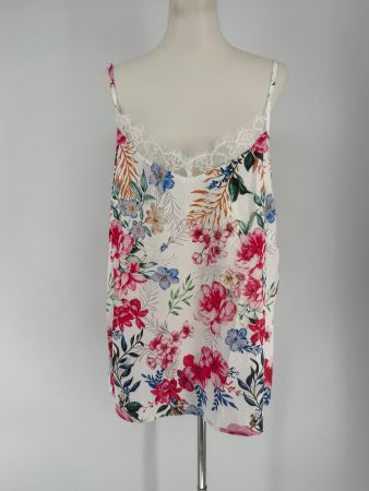 Top Gr. XXL mit Blumenprint und Spitze