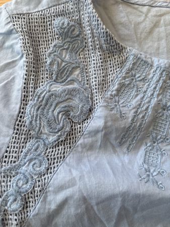 ELLEN AMBER blouse S coton broderies 
