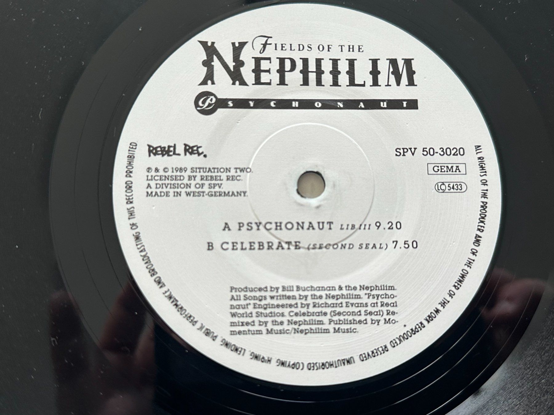 Schallplatten: FIELDS OF THE NEPHILIM 12 PSYCHONAUT – Gebraucht aus Sion von jaipur1401 3