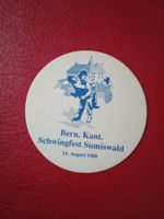 Bierdeckel Schwingfest Sumiswald 1988 Feldschlösschen Bier