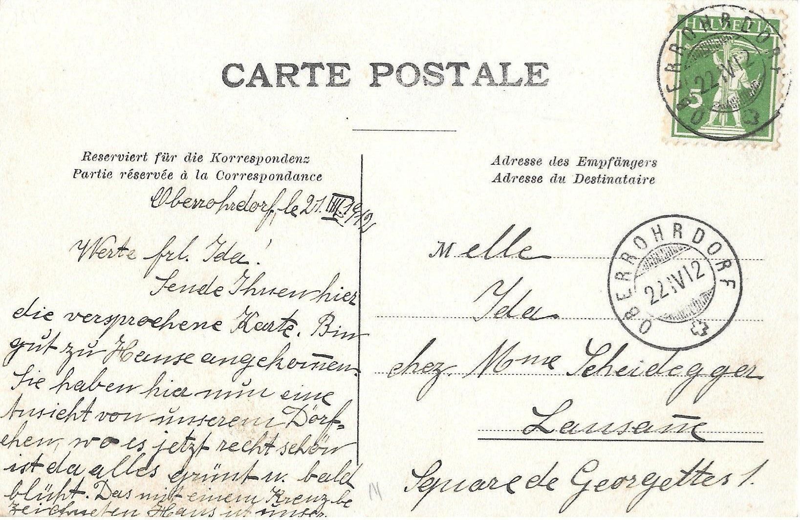 Cartoline postali: Oberrohrdorf Teilansicht – Usato da Olten venduto da clotaldi 1
