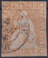 TOP Strubel 25F mit Ortsstempel LAUSANNE +++SBK 370.-+++