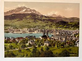 Luzern antike Fotografie Foto Photochrom ca. 1890-1900.