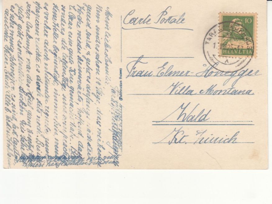 Cartoline postali: Tarasp 1925 – Usato da Bürglen TG venduto da StampGraf 1
