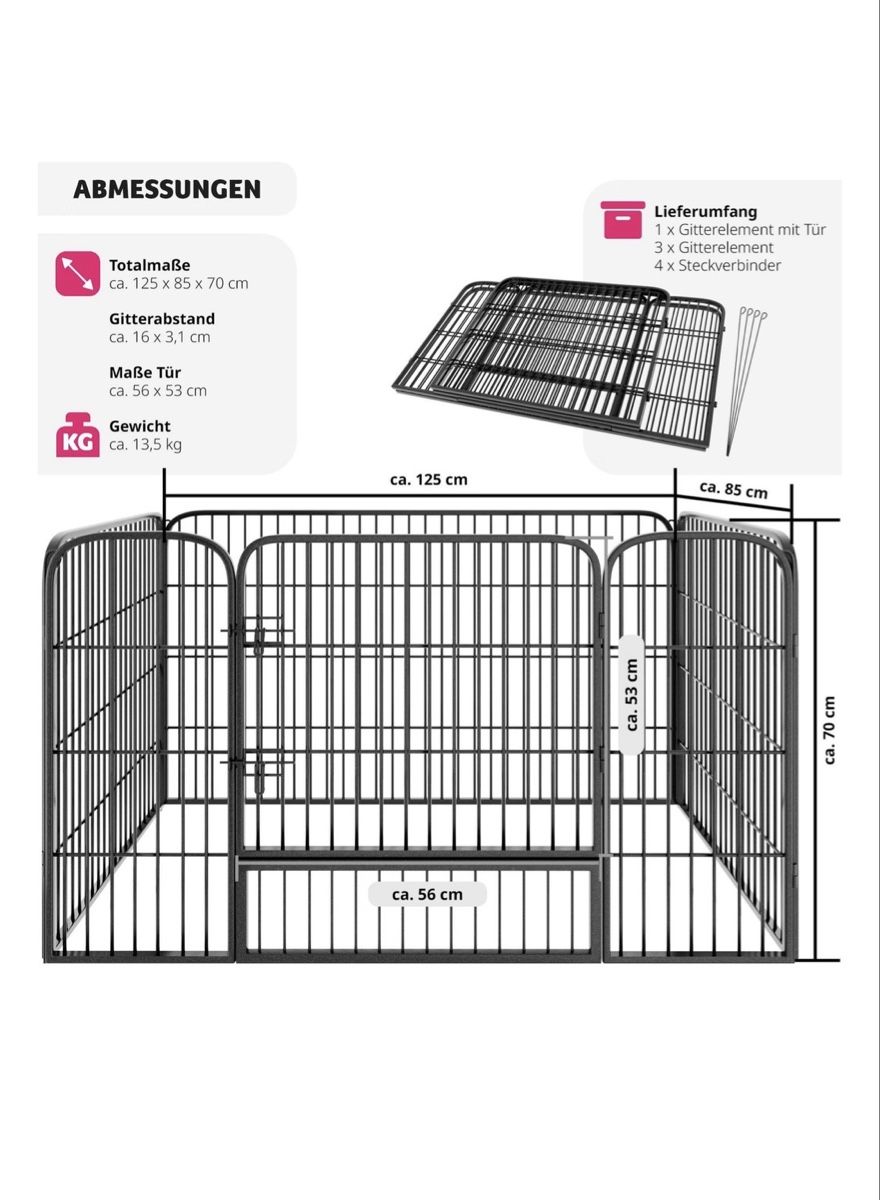 Gabbie, trasporto & Sicurezza: Tectake Hundeauslauf / Welpenauslauf – Usato da Mönchaltorf venduto da pascal_olivier 1