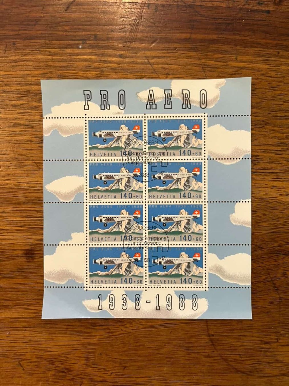 Tutti i francobolli: Pro Aero 8er Block Gestempelt 1988 – Usato da St. Gallen venduto da FG_Studio