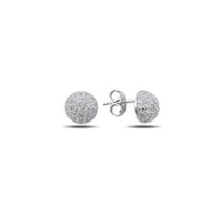 Ohrstecker rund Kugel Halbkugel Zirkonia 925 Silber 7mm
