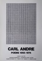 CARL ANDRE - POEMS 1975