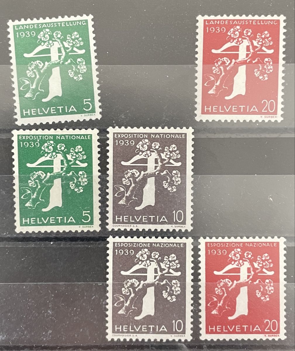 Tutti i francobolli: Rollenmarken mit Kontrollnummern Landi 1939 – Usato da Zug venduto da gip41